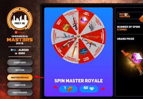 Spin Master Royal Free Fire