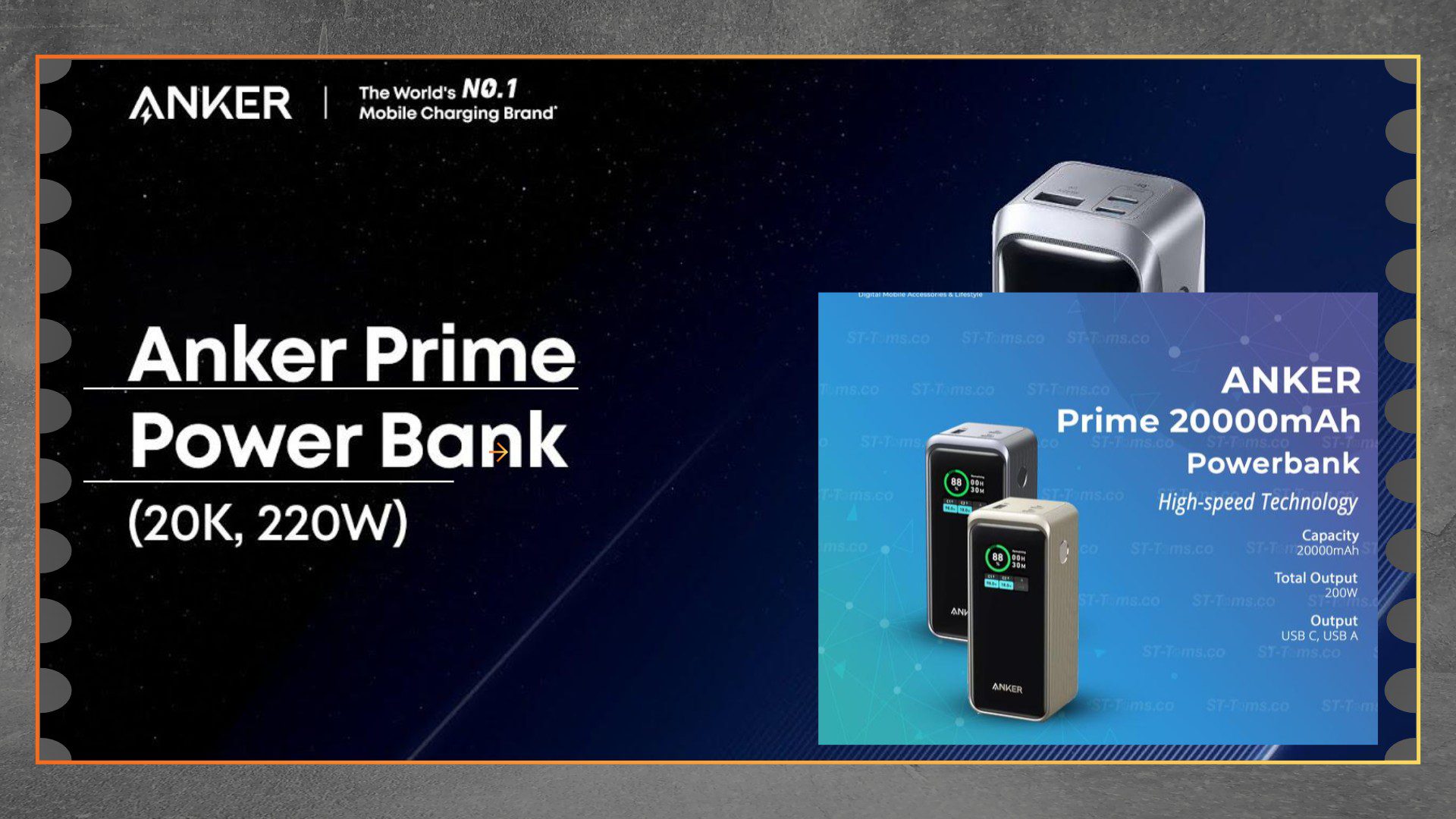 Anker Prime 220W Power Bank Kuat untuk Semua Gadget